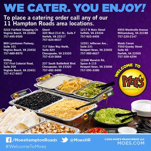 Moe's Southwest Grill | Online Military Discounts and Deals | Hampton ...